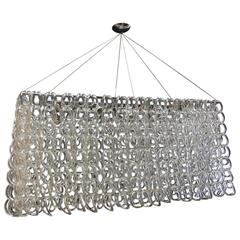 Handblown Linked Glass Chandelier 9