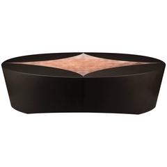 Venetian Cocktail Table in Dark Java Walnut and Silver Leaf by Studio Roeper 12
