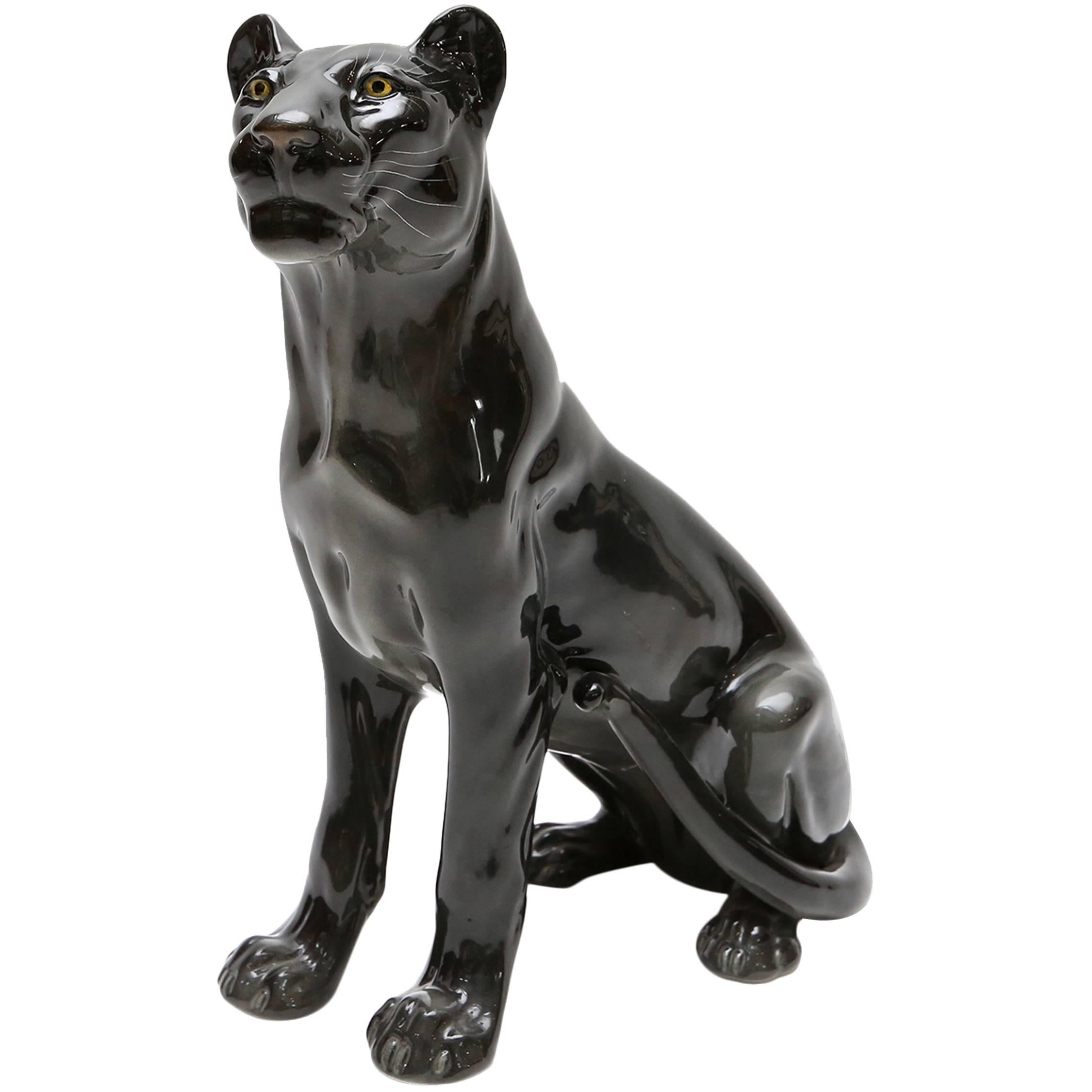 Black Ceramic Panther