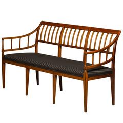 Early 19th Century Elegant Danish Empire Bench Made of Solid Mahogany 6