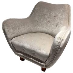 Swedish Mid-20th Century Button Tufted Armchair 11