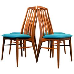 Niels Kofoeds "Eva" Teak Dining Chairs, Set of Four