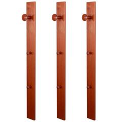 Set of Three Aksel Kjersgaard Coat Hangers Wardrobe in Teak for Odder, Denmark