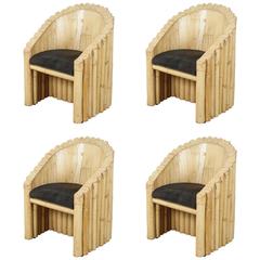 Four Unusual Bamboo Chairs 3
