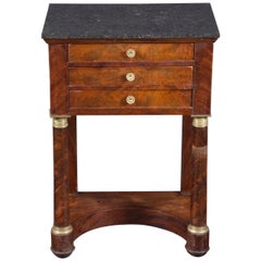 Antique French 19th Century Empire Marble End Top Table