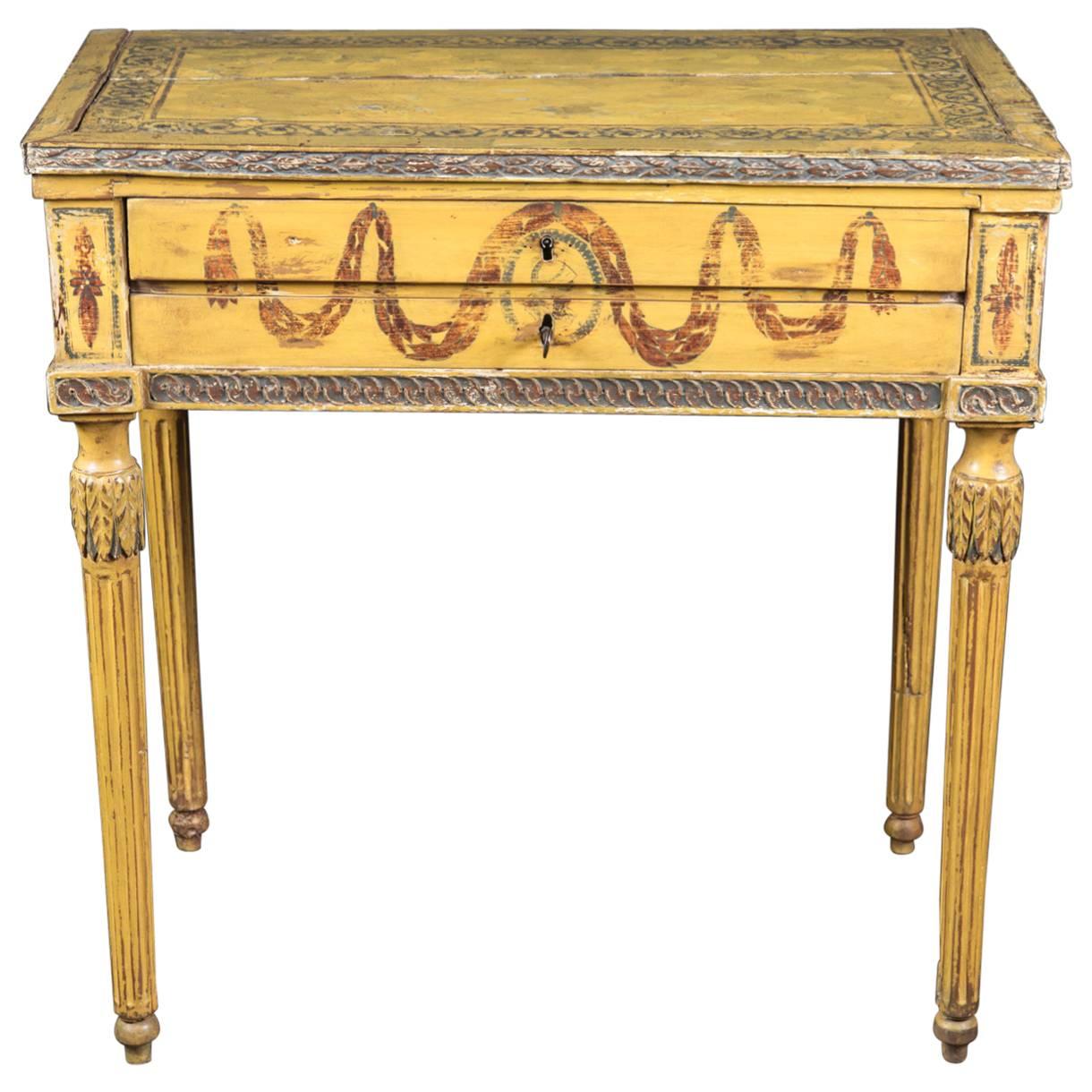 Handbemalter Louis-XVI-Tisch aus dem 18. Jahrhundert im Angebot