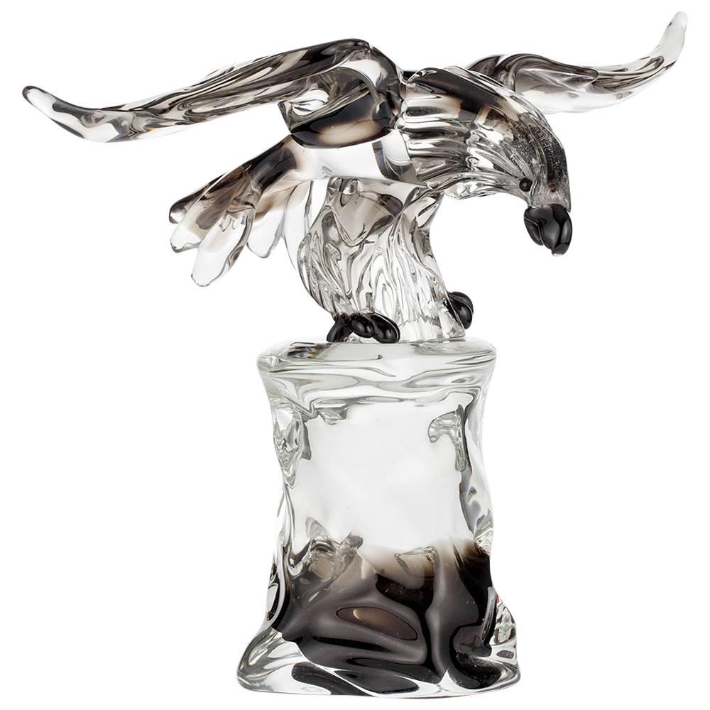 Eagle in Glass from Murano, Mid-Century Modern For Sale