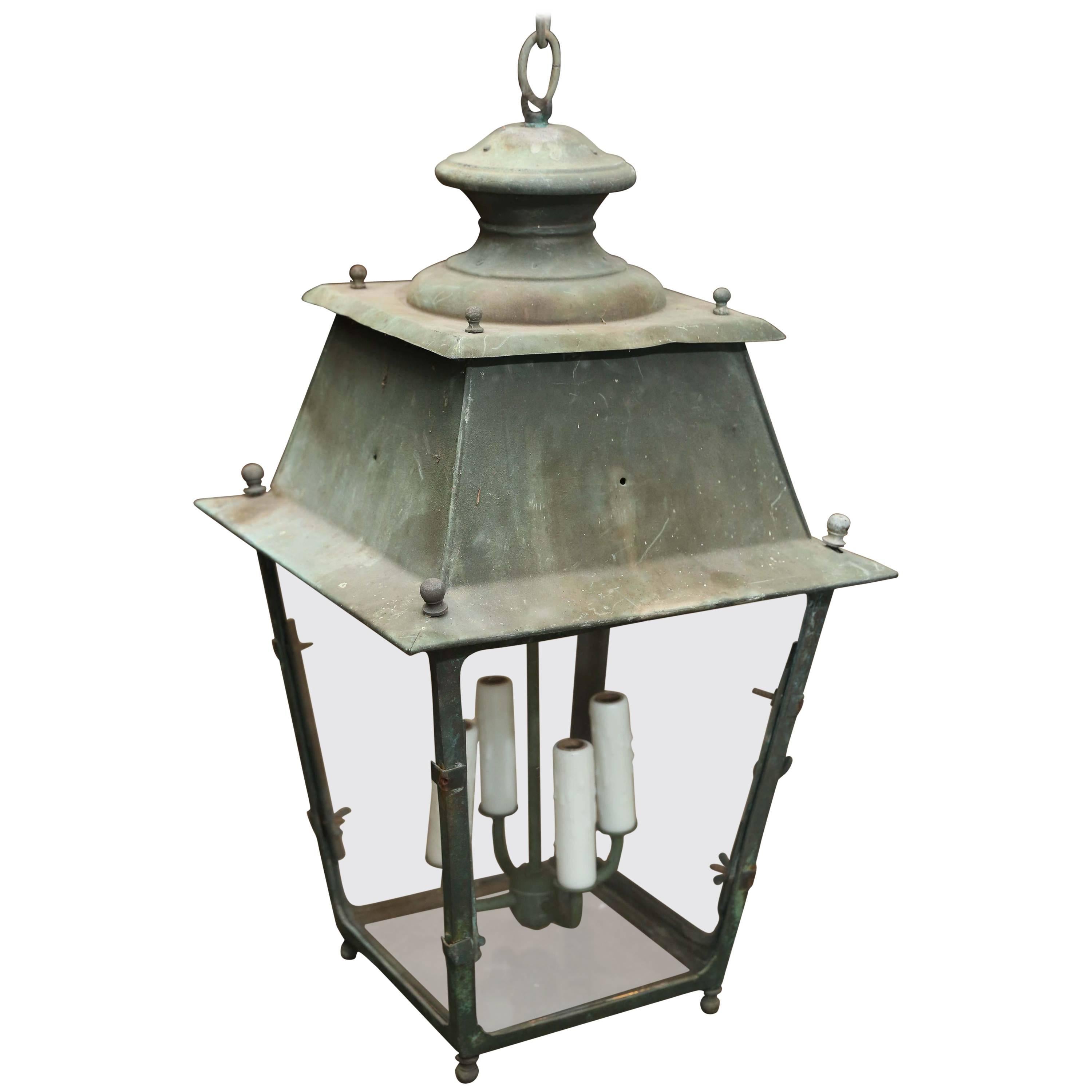 Antique 19th Century French Copper Lantern