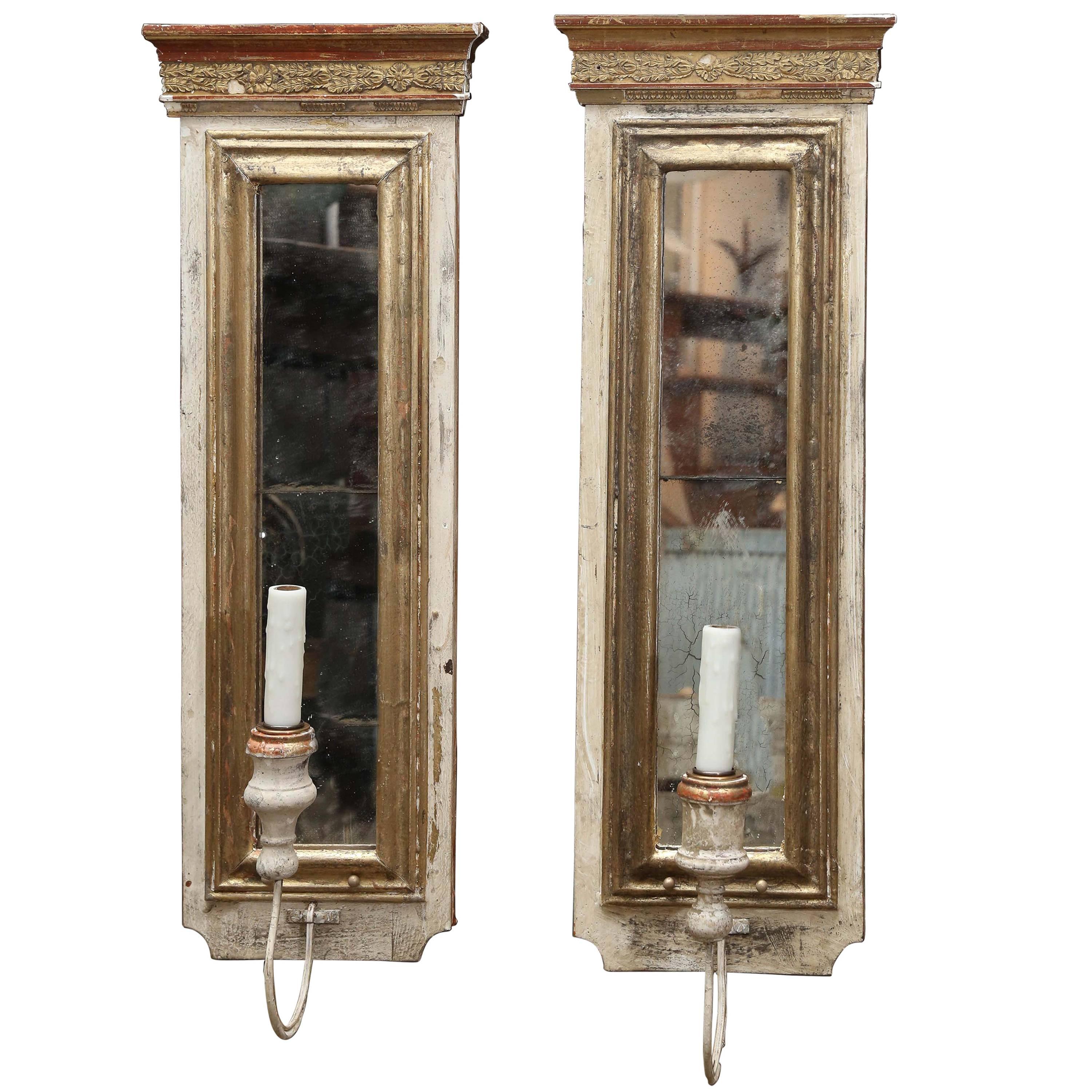 Pair of 19th Century Fragment Sconces For Sale