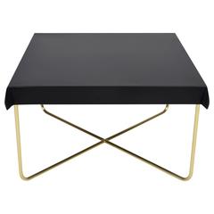 Drape Brass Coffee Table in Black 3