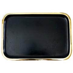 Karl Hagenauer Black Patinated and Brass Tray