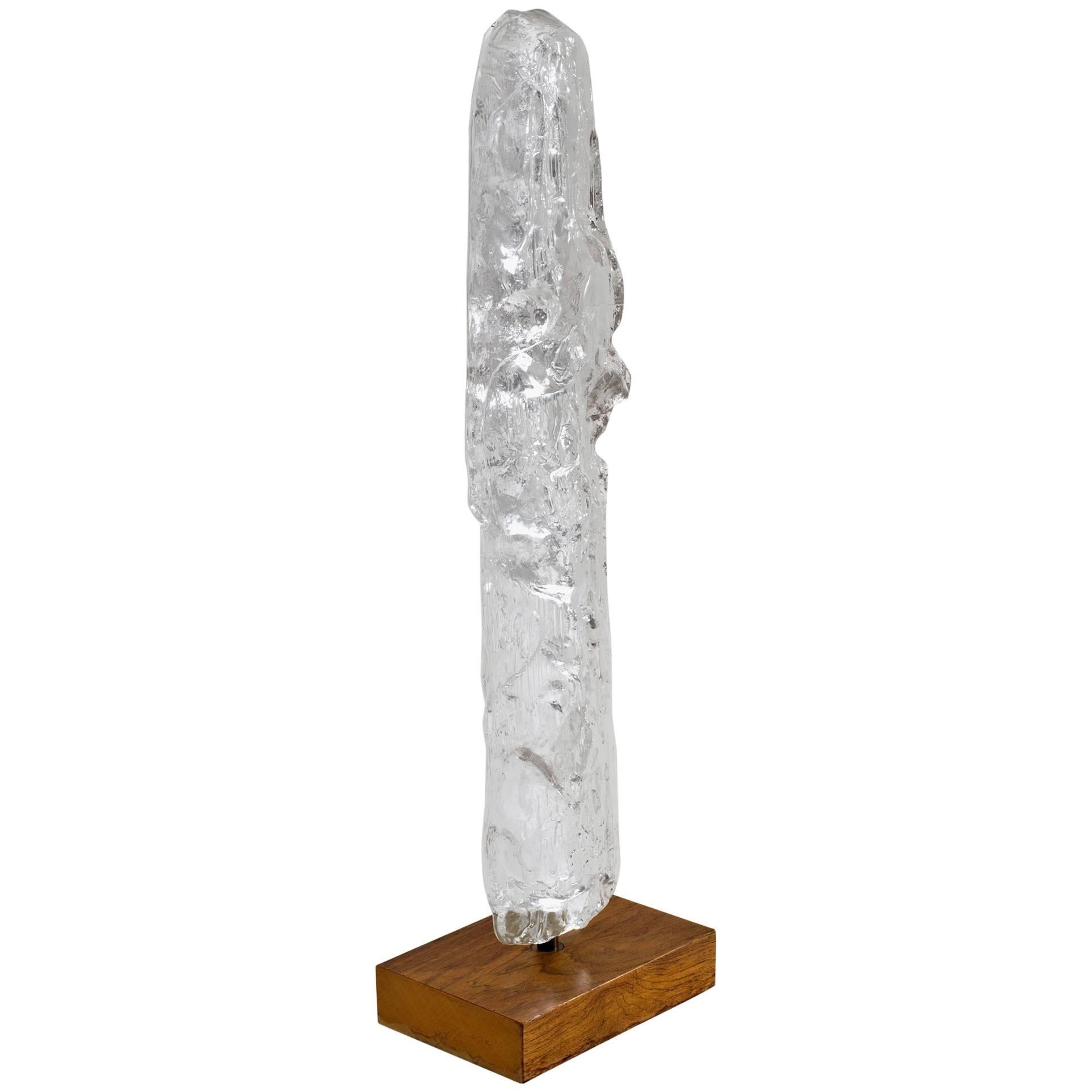 Bengt Edenfalk Swedish Ice Glass Sculpture for Skruf