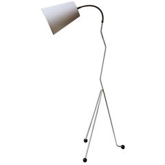 Danish Vintage White Floor Lamp