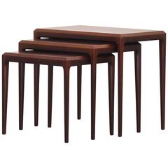 Beautiful Nesting Tables by Johannes Andersen for CFC Silkeborg Rosewood