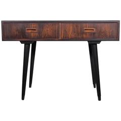 Mid-Century Rosewood Console Table with Two Drawers