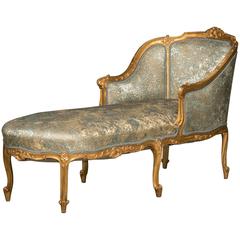 Late 19th Century Wood Carved and Gilt Daybed in Rococo Style