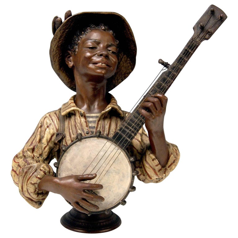 Goldscheider Friedrich Metal Alloy Paris France Boy Playing Banjo, circa  1895 at 1stDibs | kid playing banjo, banjo kid, guy playing banjo