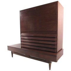 Mid-Century Modern Walnut Dresser by American of Martinsville