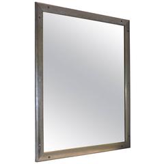 Antique Industrial Aluminum Mirror