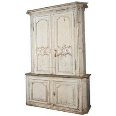 Antique 18th Century Regency Period Tall Sideboard in Painted Wood