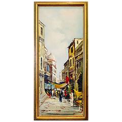 1950s Oil on Board Painting by, Savina