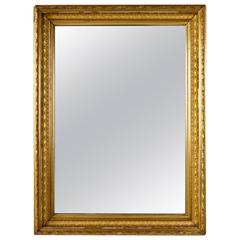 French Mid-19th Century Rectangular Giltwood Wall Mirror