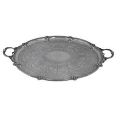 Antique English, Victorian, Sterling Silver Tray