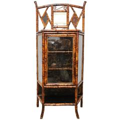 Fine 19th Century English Lacquer Bamboo Cabinet 3