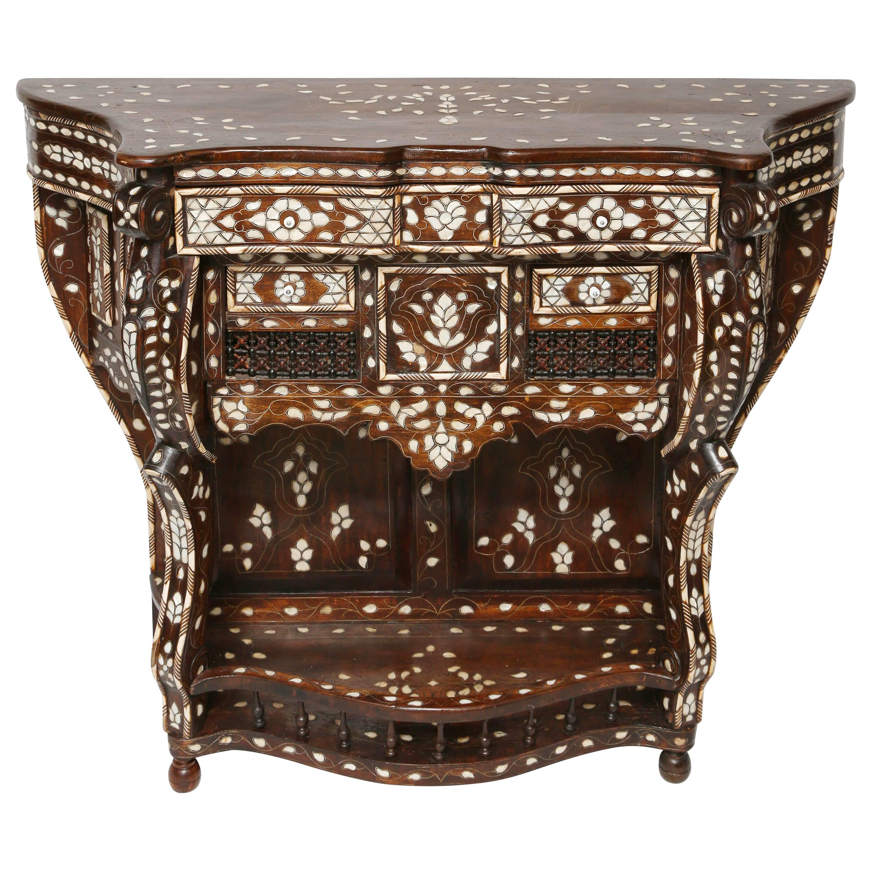 Syrian Mother-of-Pearl Inlaid Console