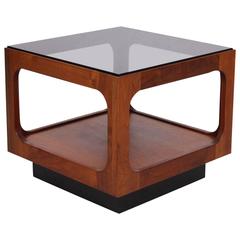 Vintage Occasional Side Table in Walnut by John Keal for Brown Saltman