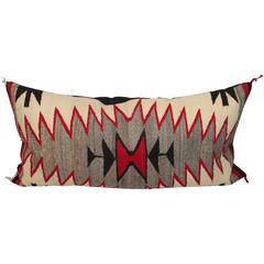 1920s Navajo Eye Dazzler Weaving Bolster Pillow