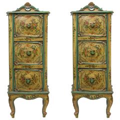 Pair of 19th Century Painted Venetian Lingerie Chests 5