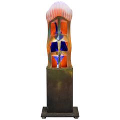 Swedish Art Glass and Light Sculpture by Kjell Engman for Kosta Boda