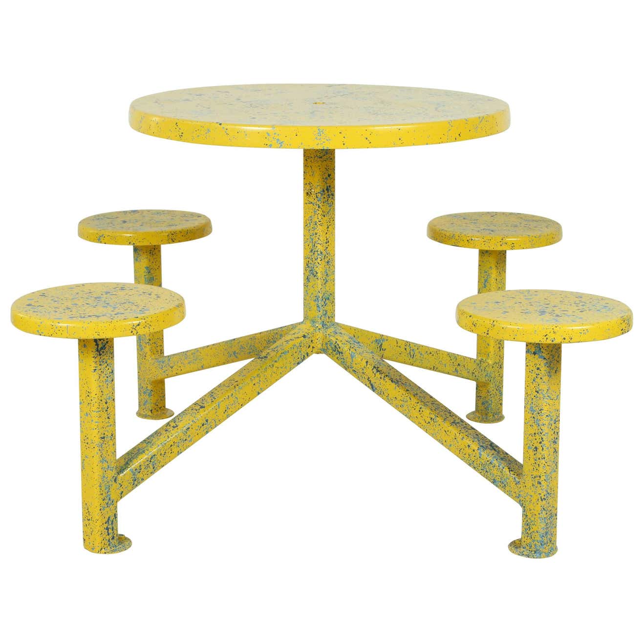 Yellow Splatter Paint Ice Cream Table at 1stDibs