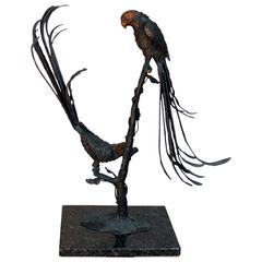 Monumental Bronze "Perched Parrots" Sculpture, Made in Italy, circa 1970s 7