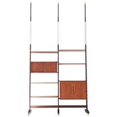 Italian Mid-Century Modern fFloor to Ceiling Wall Unit , 1950s