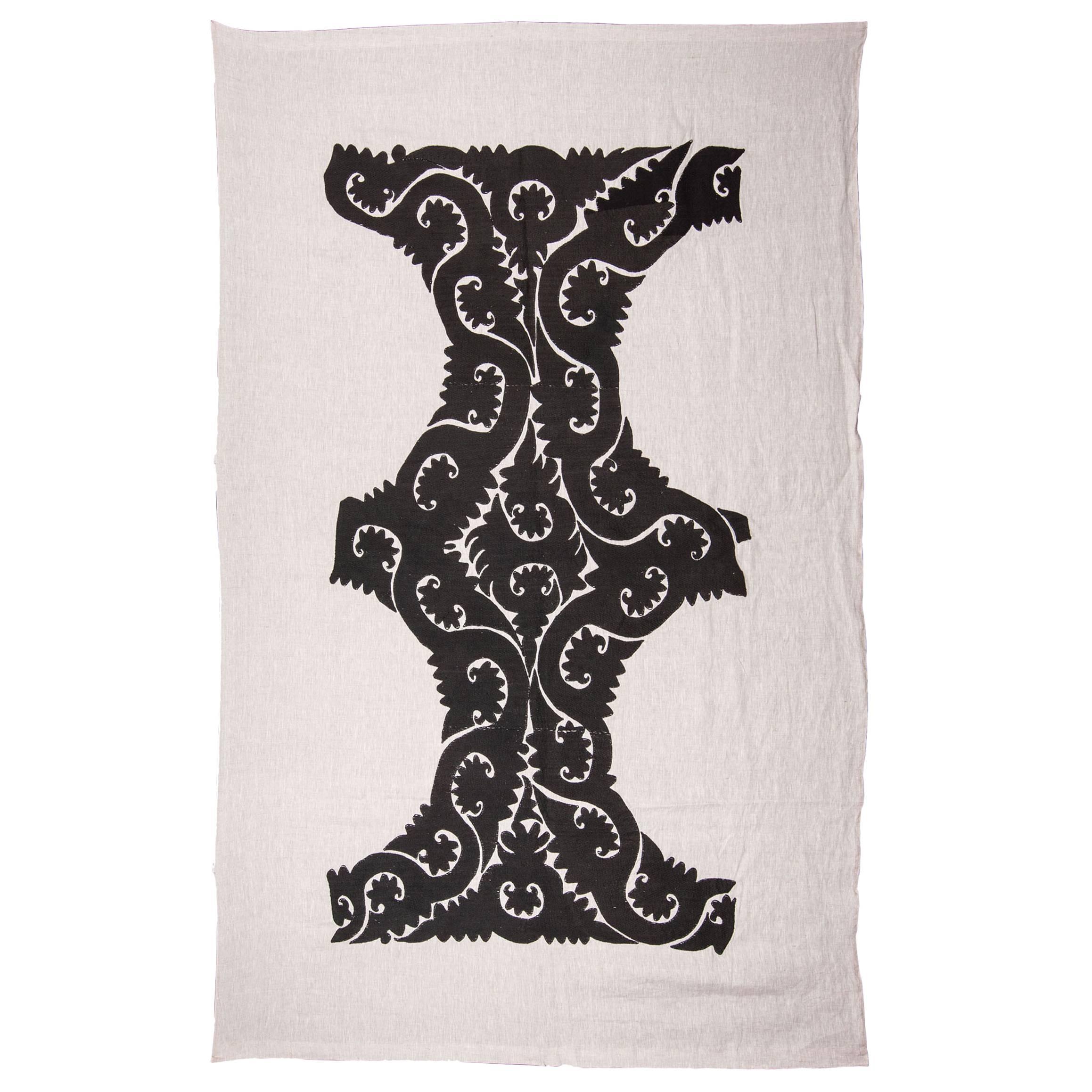 Vintage Uzbek Embroidery/Applique, Bed Spread/Wall Hanging For Sale