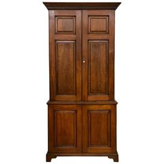 George III Mahogany Two-Part Cabinet 8