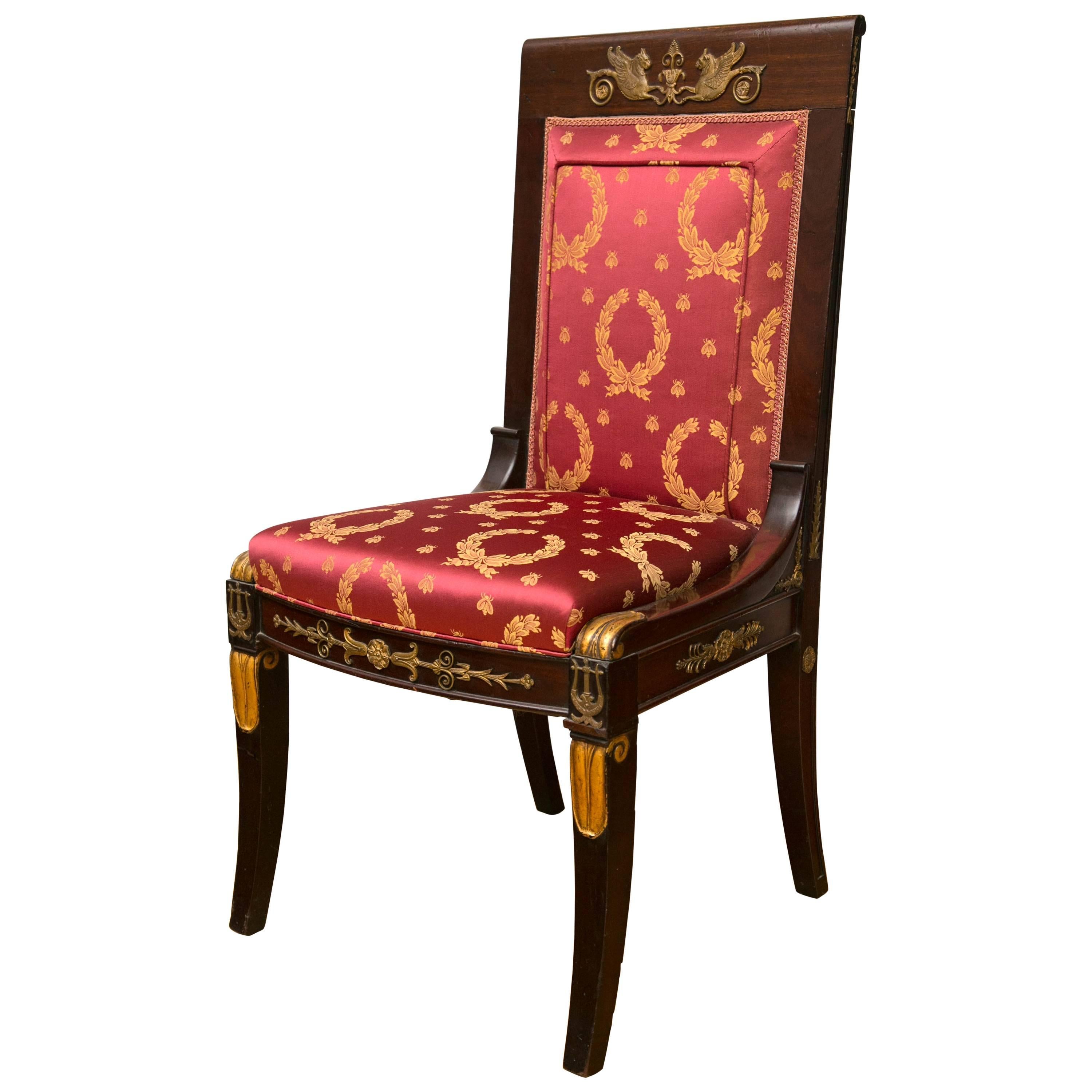 French Empire Period Mahogany Girandole Chair