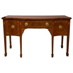 George III Mahogany Serpentine Form Sideboard 9