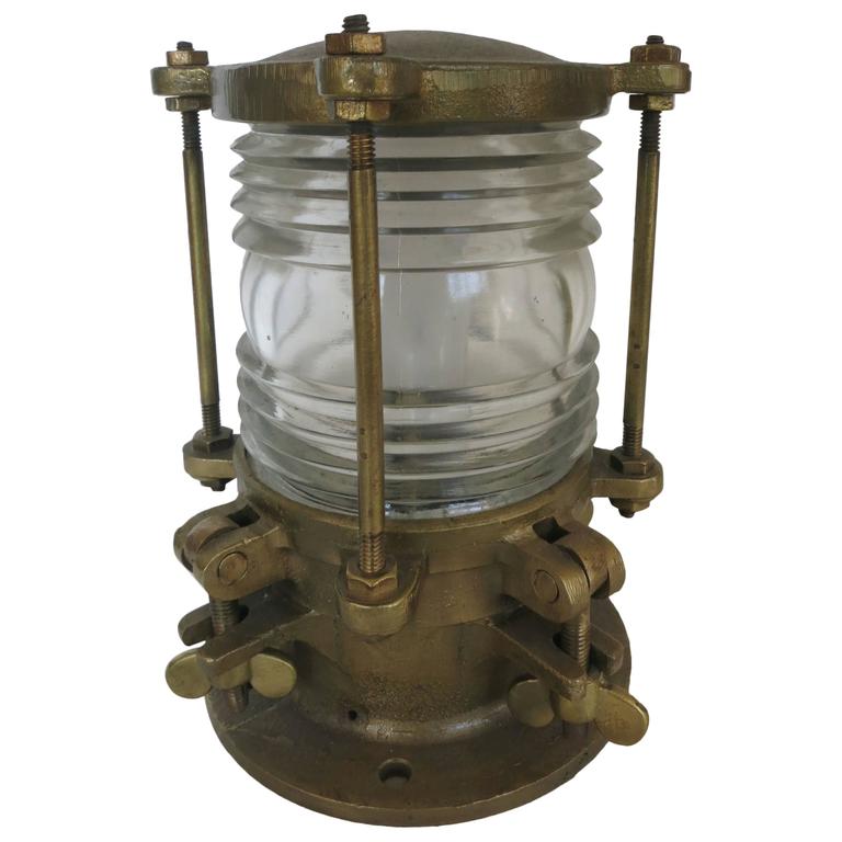 Bronze Piling Nautical Dock Light With Fresnel Lens For At 1stdibs Bronze Piling Nautical Dock Light With Fresnel Lens For