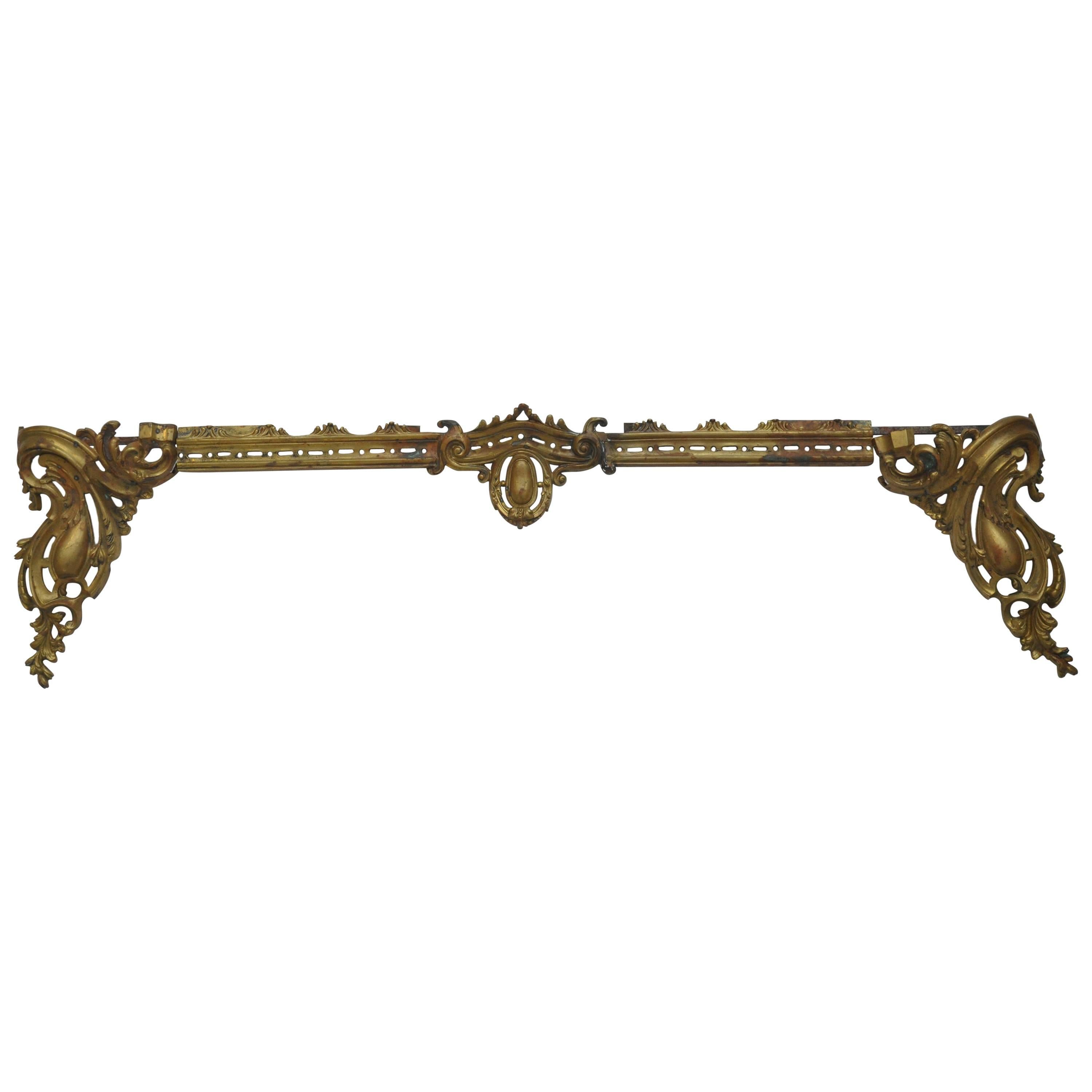 Victorian Brass Valance For Sale