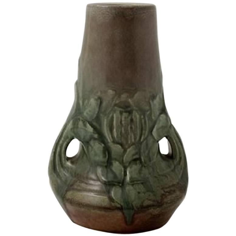 Höganäs Art Nouveau Ceramic Vase