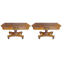 Pair of Regency Console Side Tables