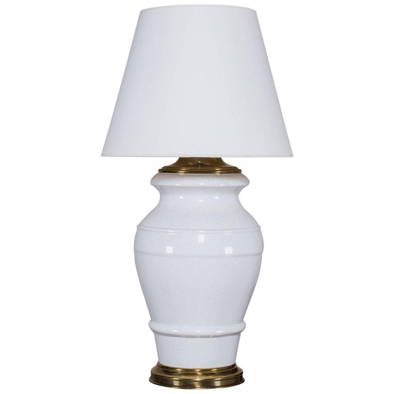 Classical Motif Vintage Italian Ceramic Urn Lamps Italy Circa 1930 Paul Hanson Vintage Le Glaze Enormous Ceramic Lamp Circa 1950