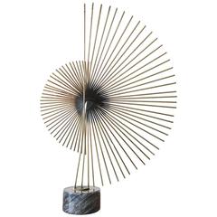 Metal Spray Sculpture on Marble Base by Curtis Jere, 1985 10