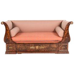 French Empire 19th Century Mahogany Daybed FS-467