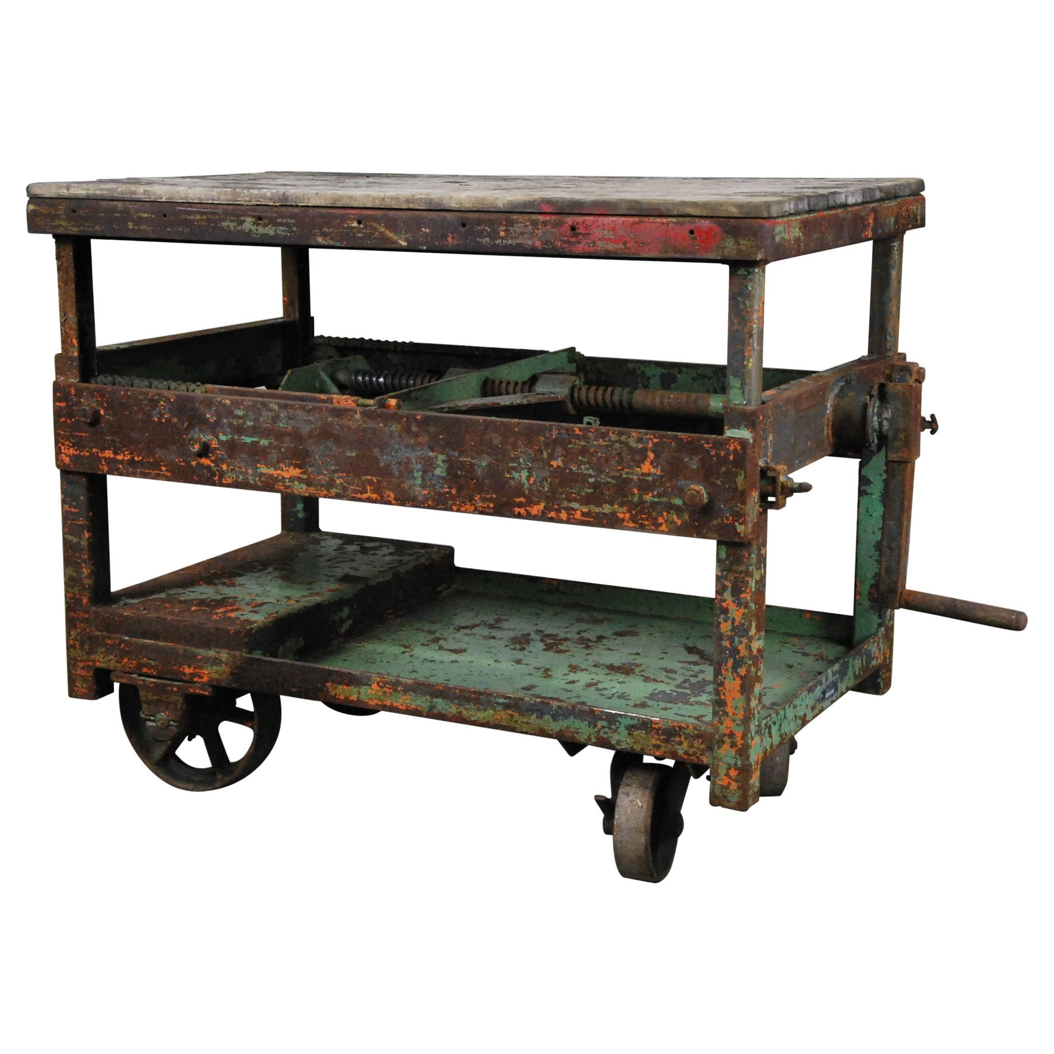 1920 Adjustable Industrial Crank Carts