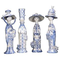 Bjorn Wiinblad 1918-2006, 'The Four Seasons', Four Ceramic Figurines