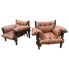 Pair of Sergio Rodrigues "Mischievous" Moleca Lounge Chairs